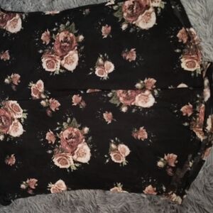 Floral Black Dress